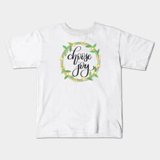 Choose Joy Typography Kids T-Shirt